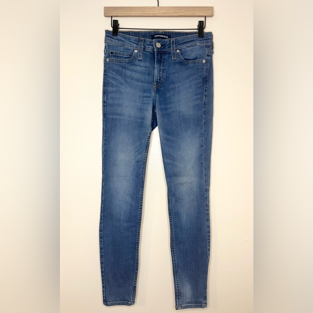 CALVIN KLEIN Super Skinny Blue Jeans CK Women’s Juniors | 27 x 30